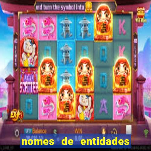 nomes de entidades do mal